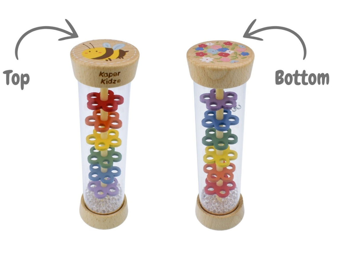 Kaper Kidz Wooden Bee Rainmaker Rattle