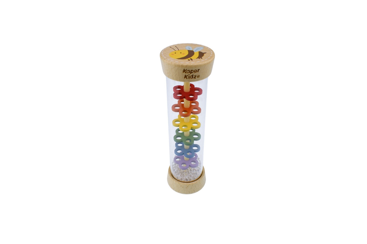 Kaper Kidz Wooden Bee Rainmaker Rattle