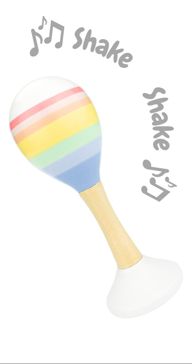 Koala Dream Rainbow Wooden Maraca Assorted