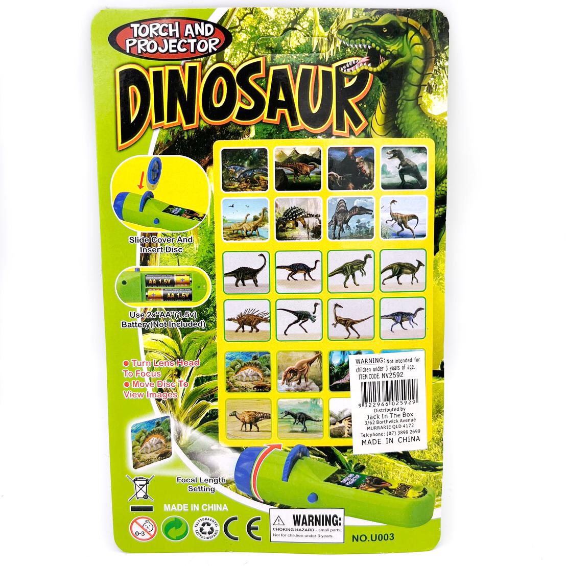 Dinosaur Projector Torch req 2 x AA batteries