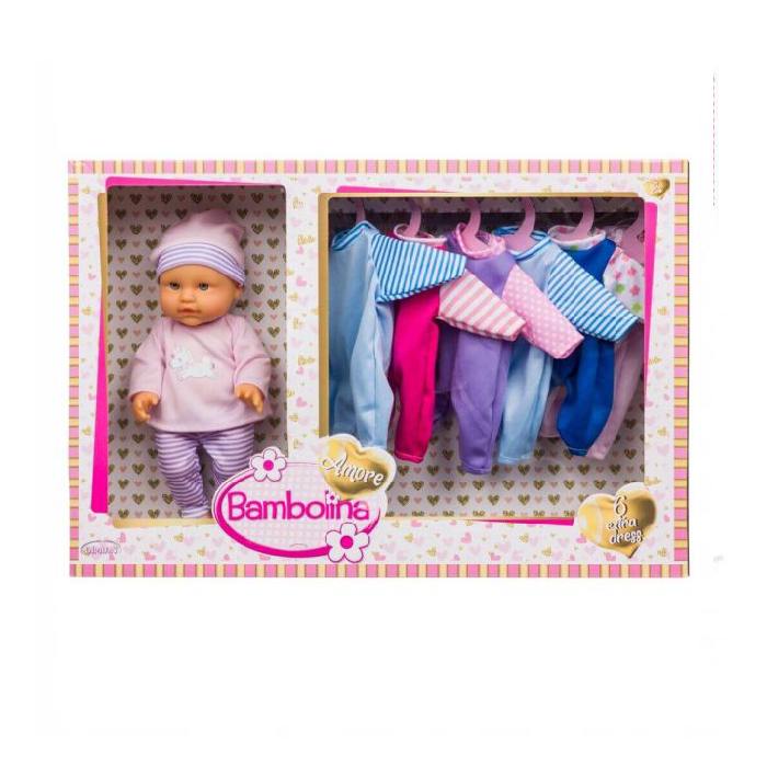 Bambolina Amore 30cm Doll with 6 Outfits