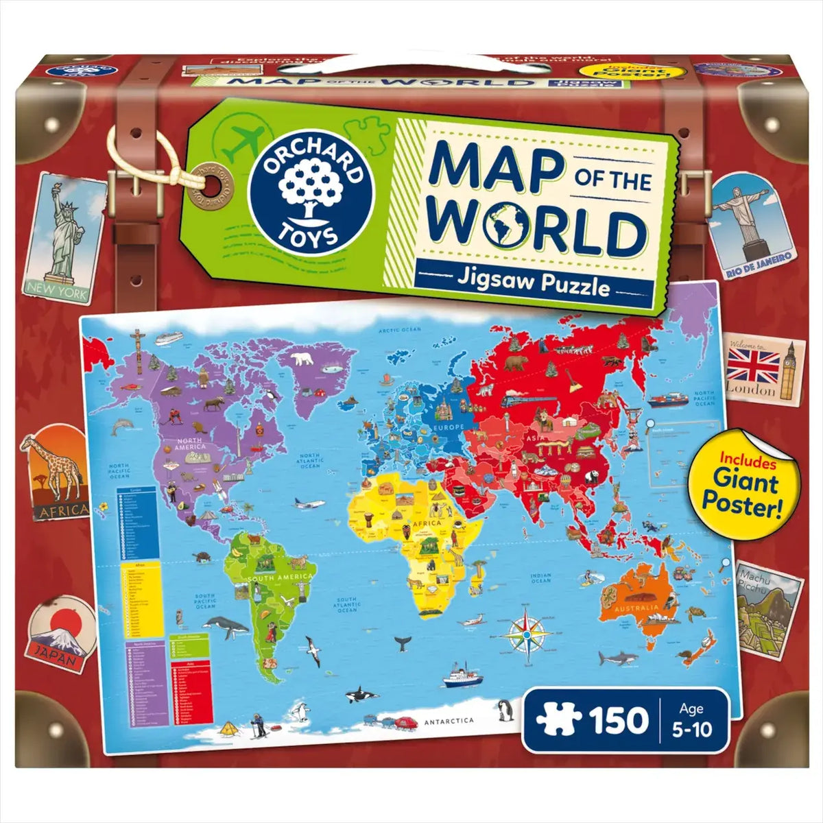Orchard Toys Map Of The World 150pce Puzzle