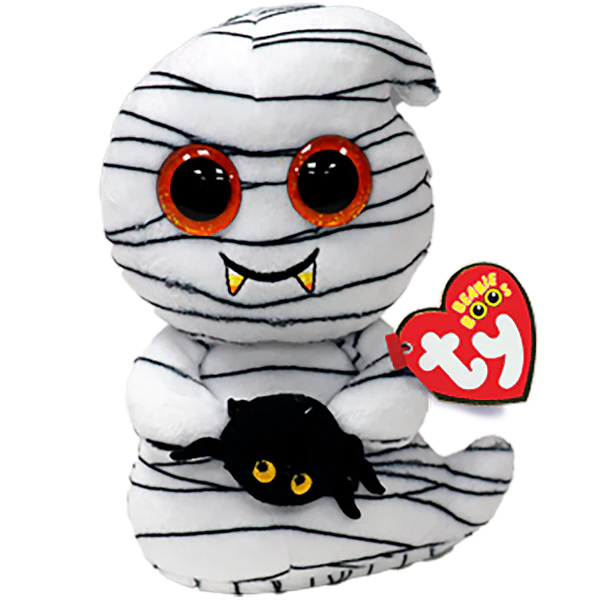 TY Beanie Boo Regular Ghost with Spider - OOOOKY