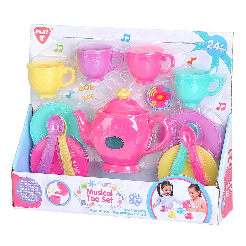 PLAYGO TOYS ENT. LTD.  Pink Musical Tea Set - Batteries Included