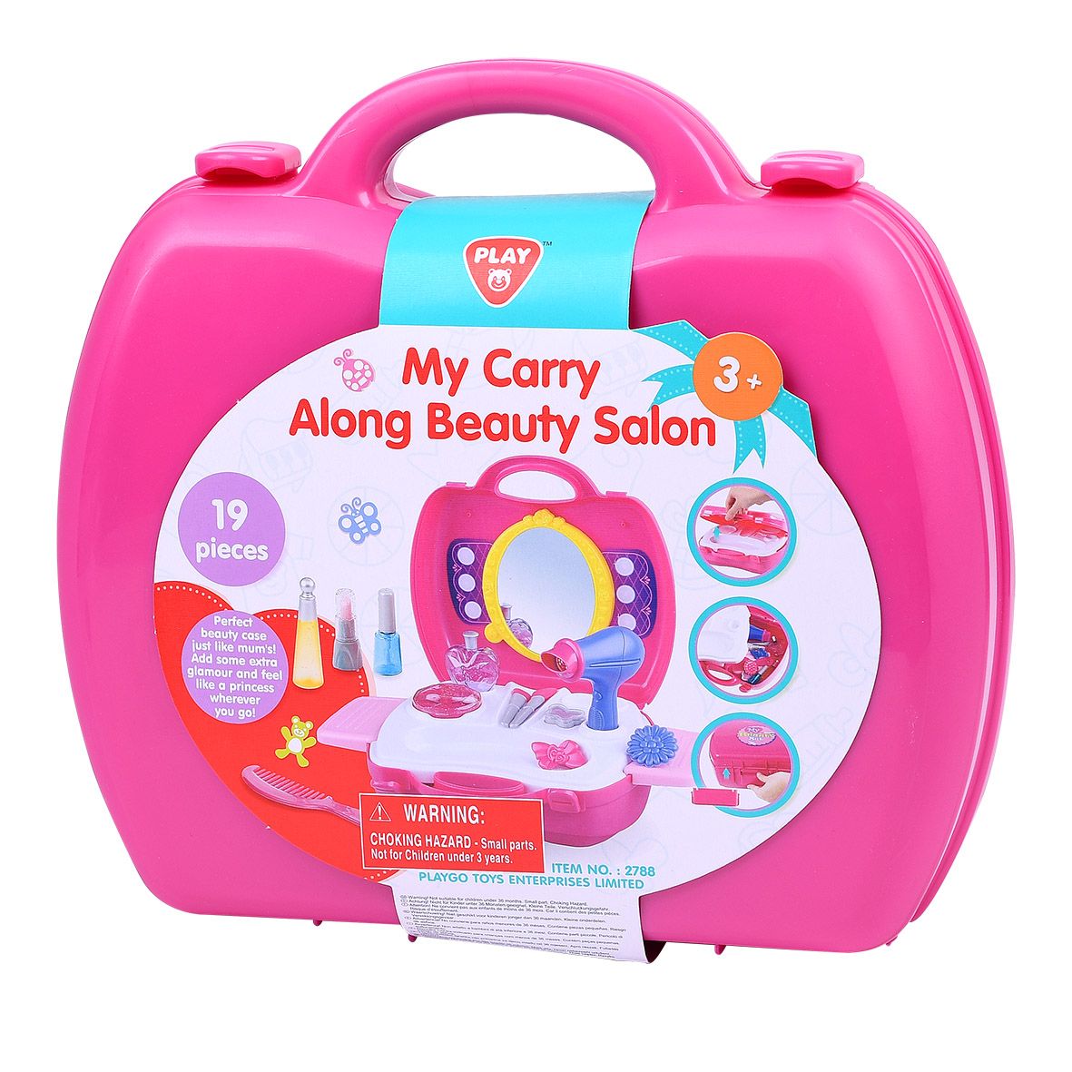 PLAYGO TOYS ENT. LTD.  My Carry Beauty Salon 19pc Pretend Play Only