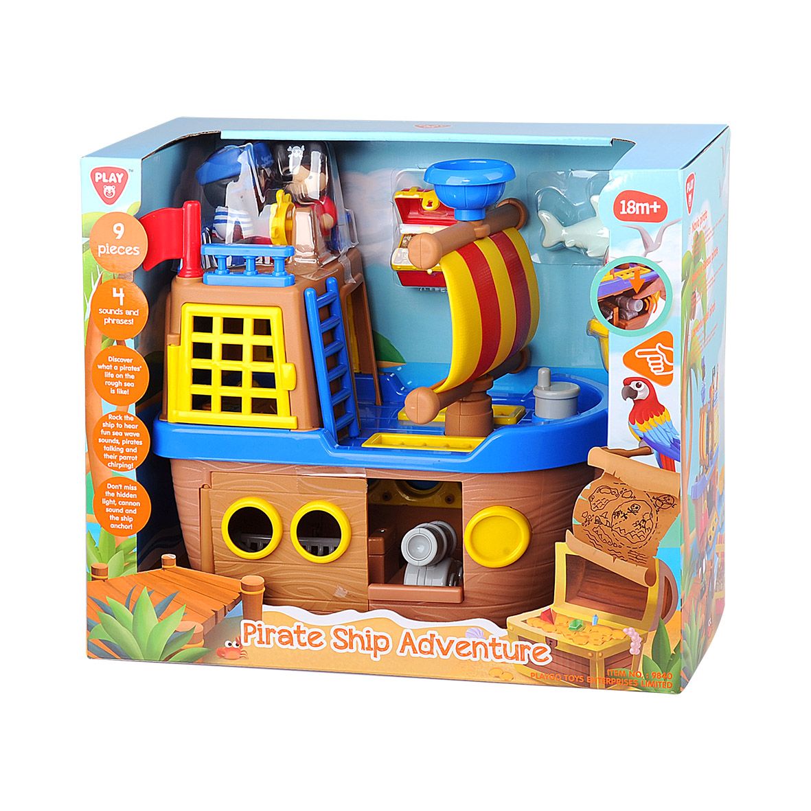 PLAYGO TOYS ENT. LTD. 9pce Pirate Ship Adventure Playset