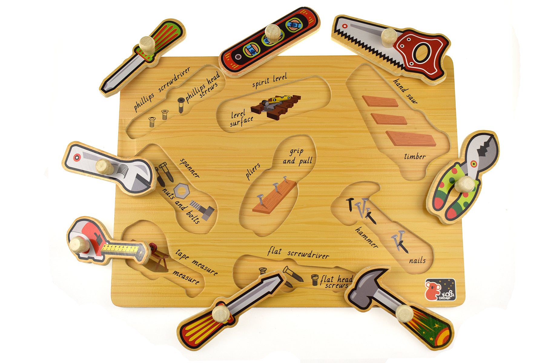 Koala Dream 2 in 1 Tools Peg Puzzle