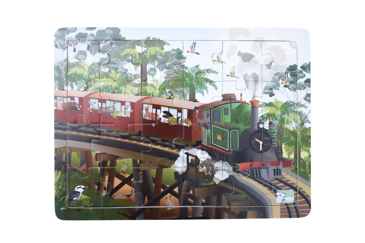All Aboard Australian Animals Train Jigsaw Puzzle 24pce