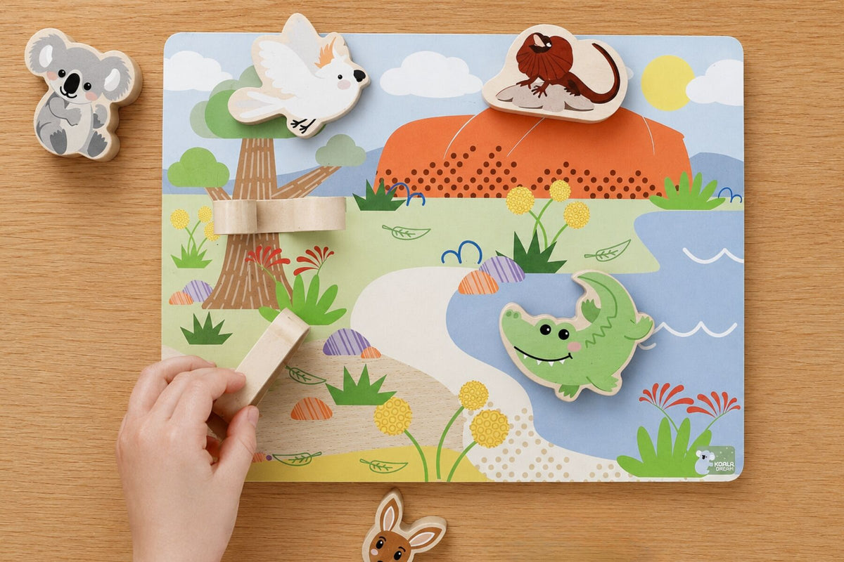 Bush Buddies Australian Animals Wooden Chunky Puzzle