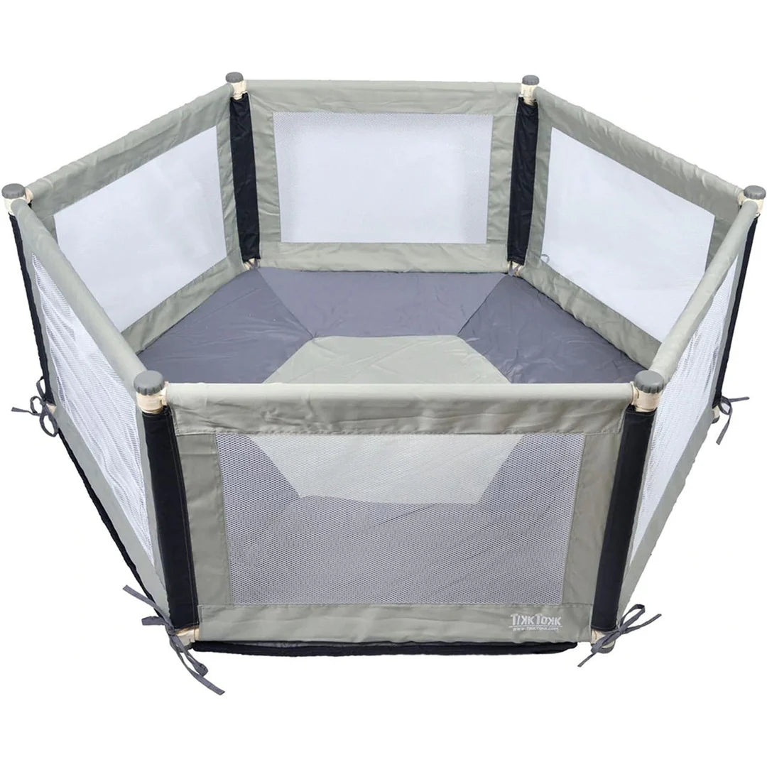 Tikk Tokk POKANO Fabric Playpen &amp; Mat - HEX Grey