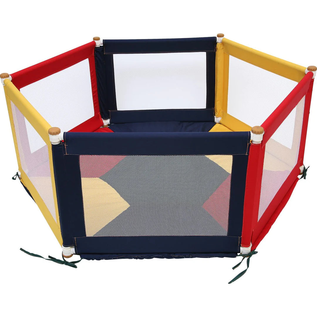 Tikk Tokk POKANO Fabric Playpen &amp; Mat - HEX Colourful