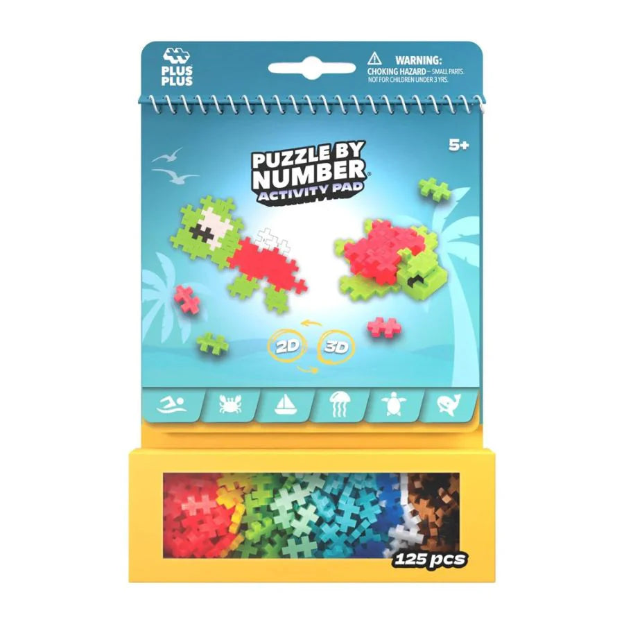 Plus Plus Puzzle By Number Activity Pad - Ocean