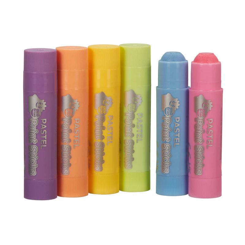 Little Brian Paint Sticks Pastel 6 Pack
