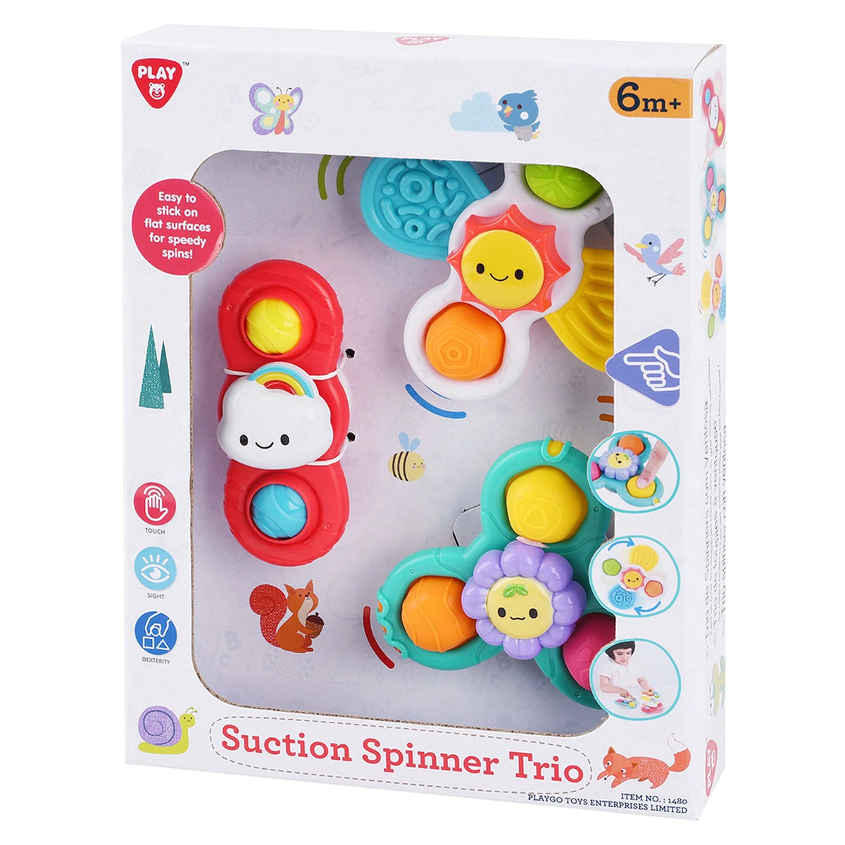PLAYGO TOYS ENT. LTD. 3pc Suction Spinner Trio Set