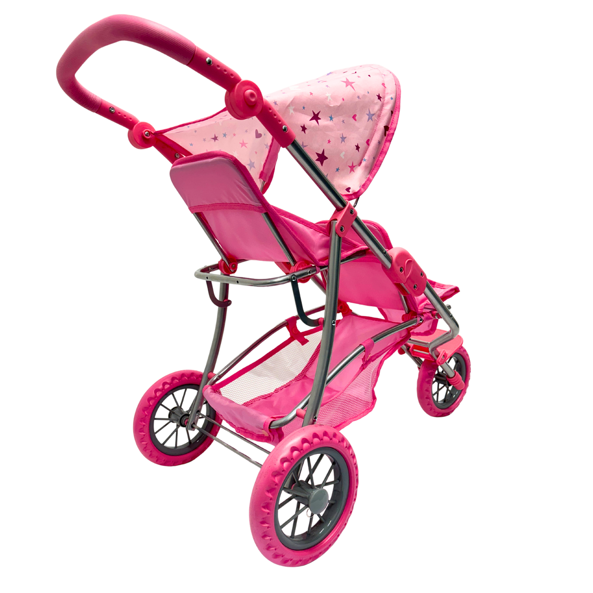 Playworld 3 Wheel Doll Twin Jogger Pink with Stars Design