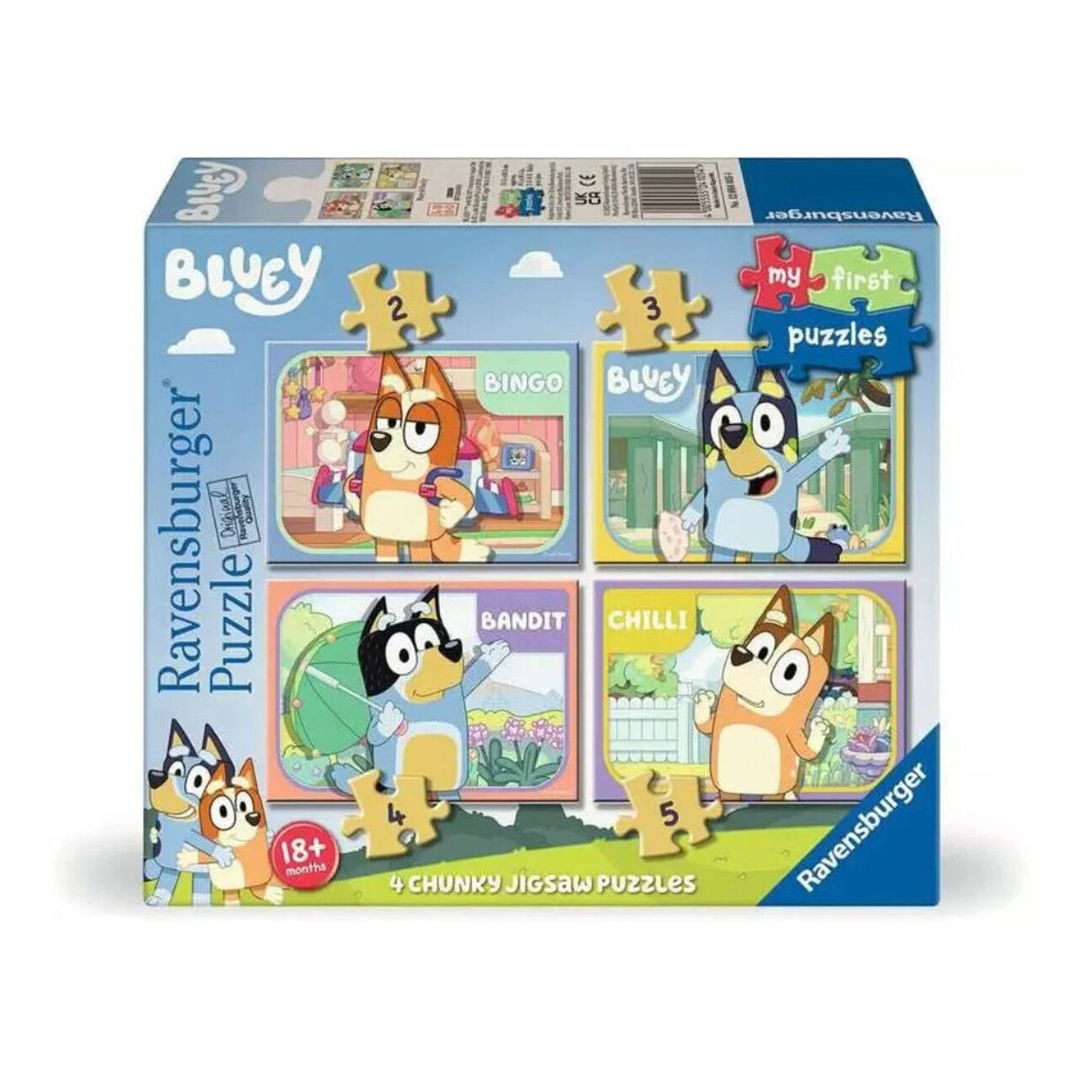 RB04105-4 Bluey My First 4 in a Box Puzzles 2, 3, 4 and 5pc