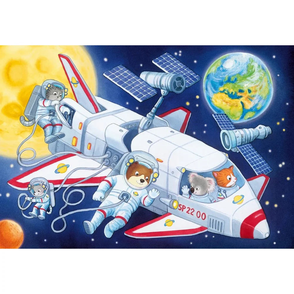 RB05665-1 Animals in Space journey Through Outer Space 2 x 24pc Puzzles