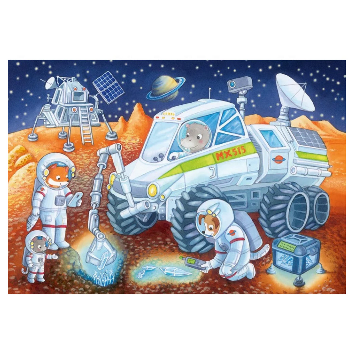 RB05665-1 Animals in Space journey Through Outer Space 2 x 24pc Puzzles