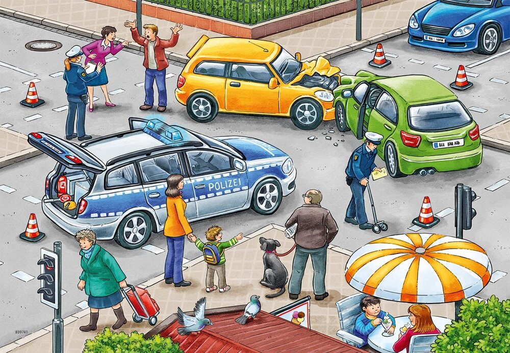 RB07578-2 Blue Lights on the Way 2x12pc Puzzle