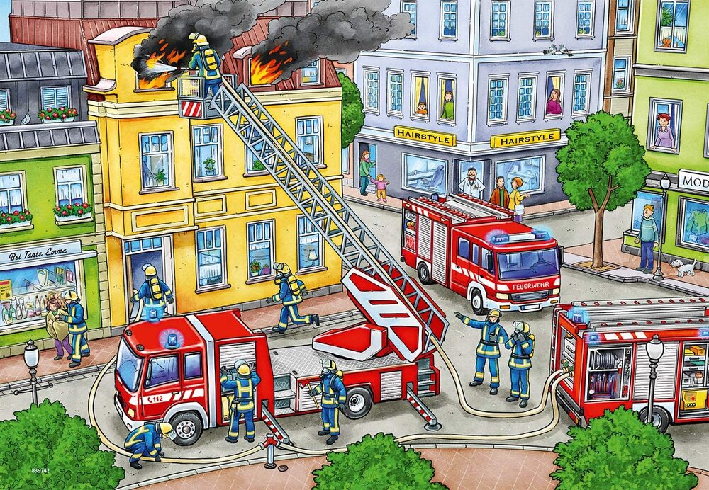 RB07578-2 Blue Lights on the Way 2x12pc Puzzle