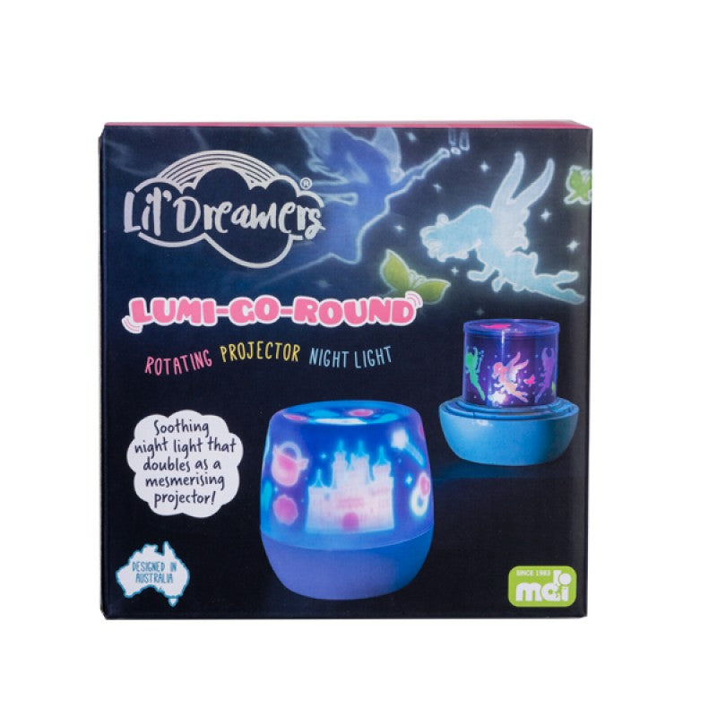 Lil Dreamers Lumi Go Round Rotating LED Projector Night Light Fairytale USB or req 3 x AA batteries