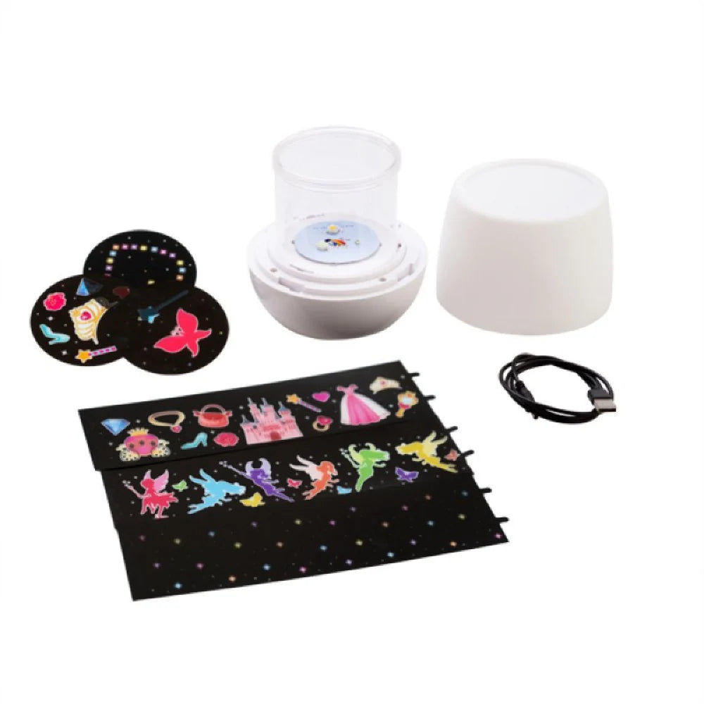Lil Dreamers Lumi Go Round Rotating LED Projector Night Light Fairytale USB or req 3 x AA batteries