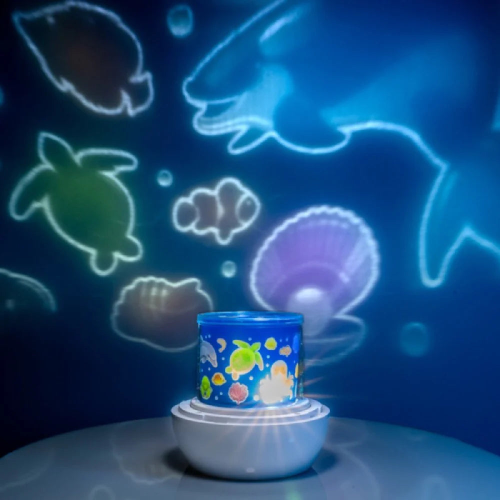Lil Dreamers Lumi Go Round Rotating LED Projector Night Light Sea Animal USB or req 3 x AA batteries
