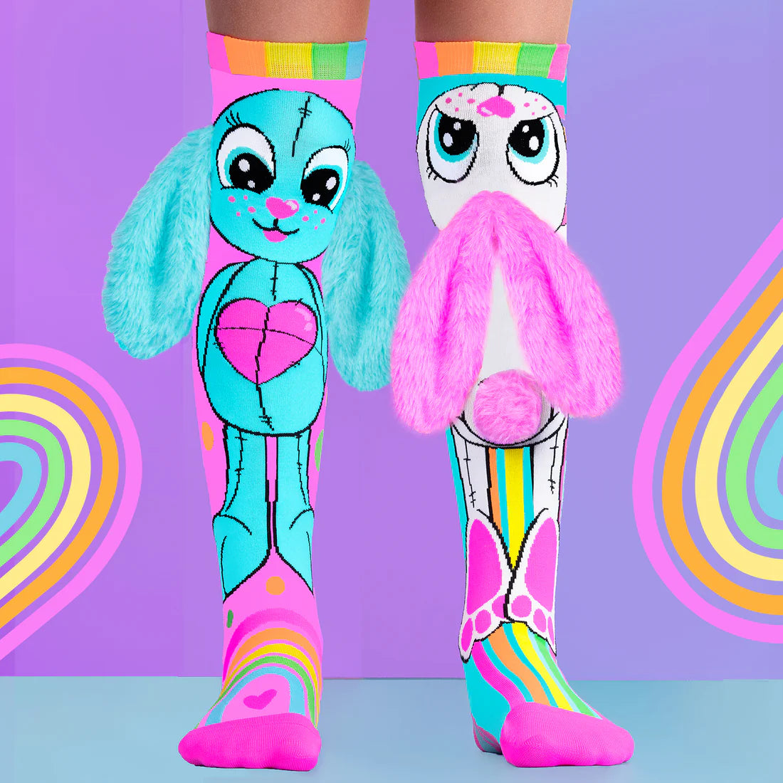 Mad Mia Socks RAINBOW BUNNY One Size 6-99