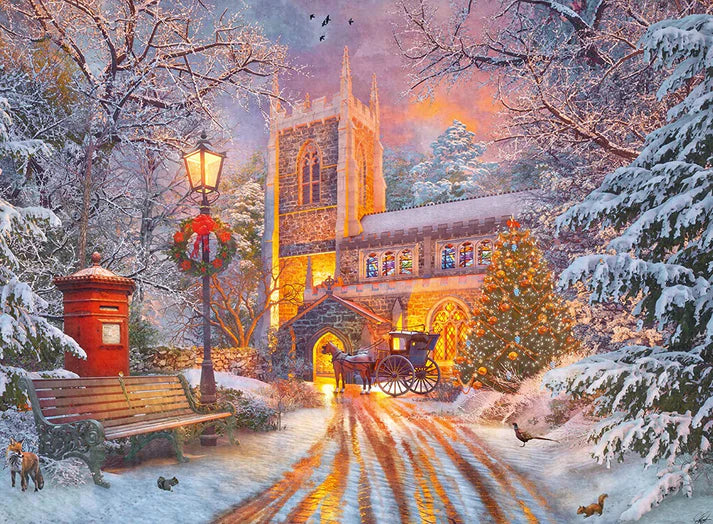 RB00481-3 Magical Christmas Glow In The Dark 500pc Puzzle