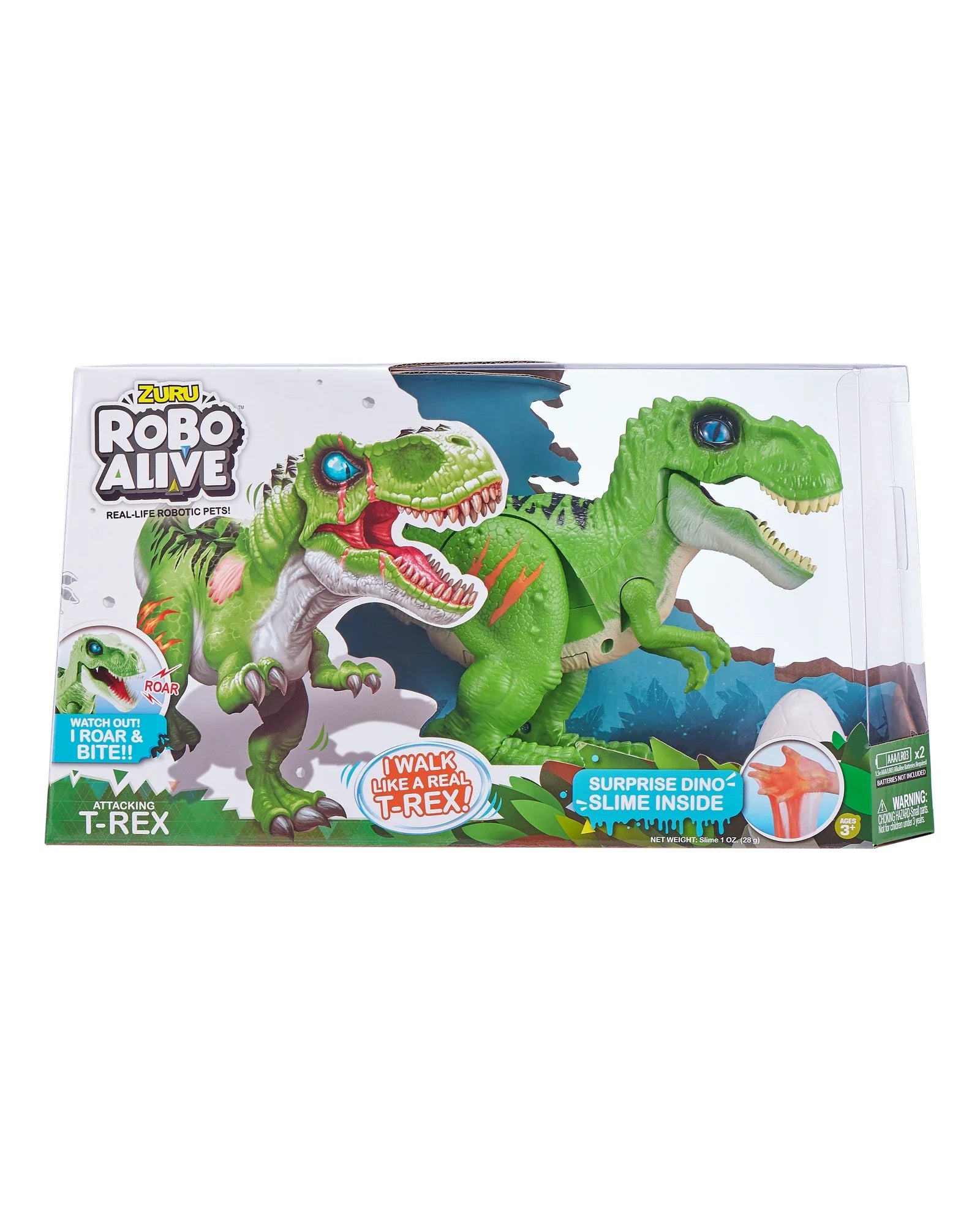 Zuru Robo Alive Robotic Dinosaur with Slime Asstd Req 2 AAA Batteries
