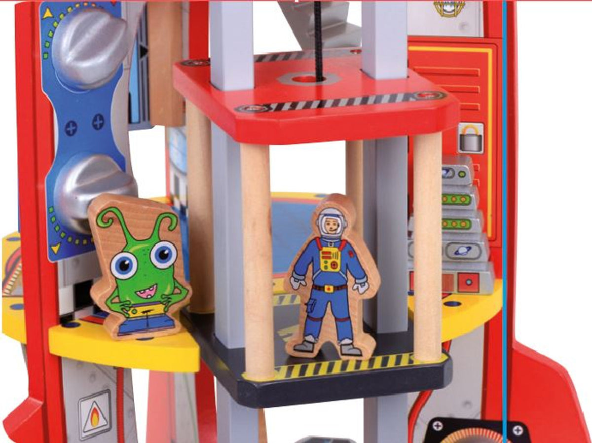 Bubbadoo Wooden Rocket Ship Playset