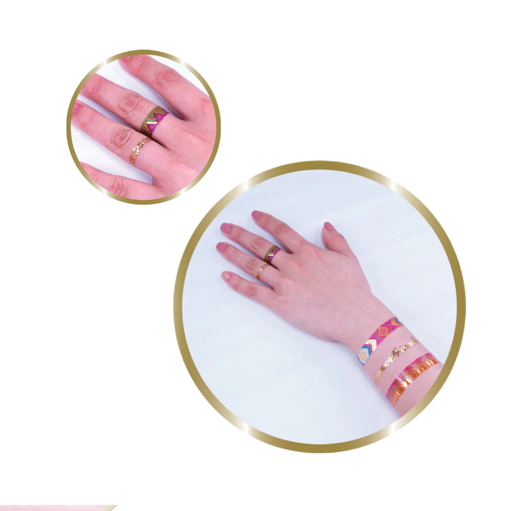 Pink Poppy Metallic Jewellery Tattoos