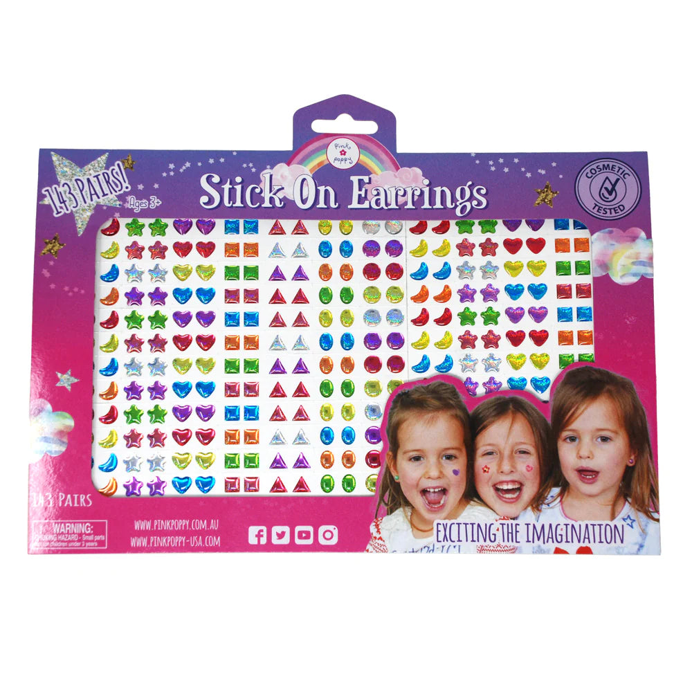 Pink Poppy 143 Pairs Stick On Earrings