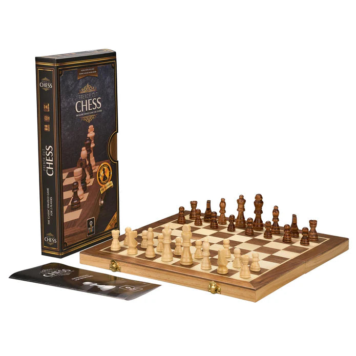 Smart Brain French Cut Chess Set in Wooden Case 40cm