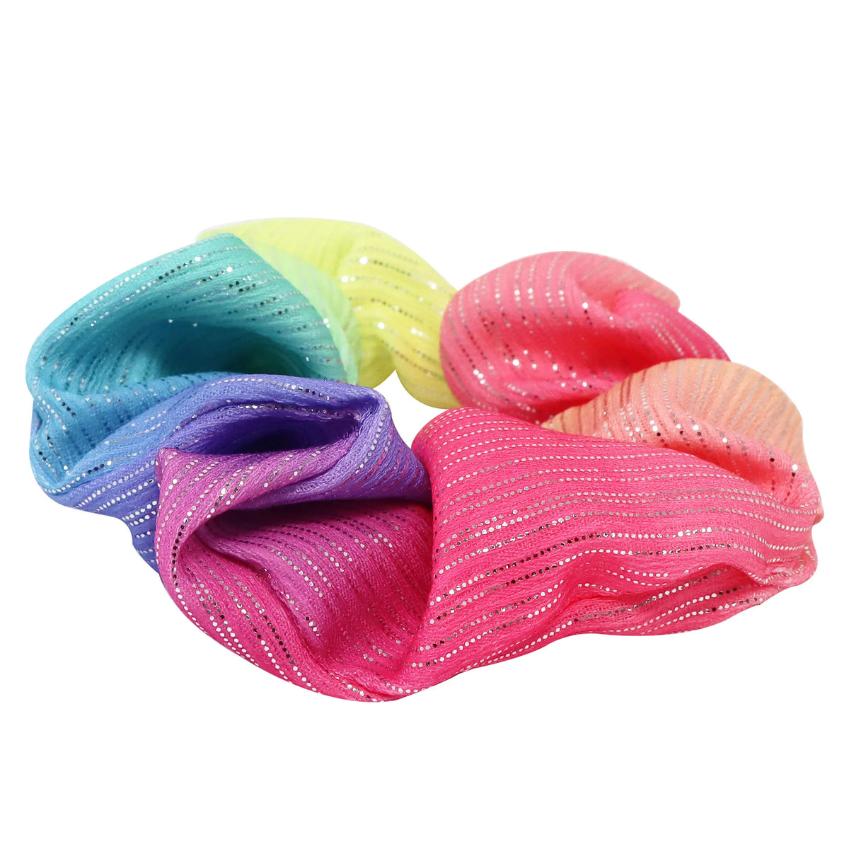Pink Poppy Rainbow Scrunchie