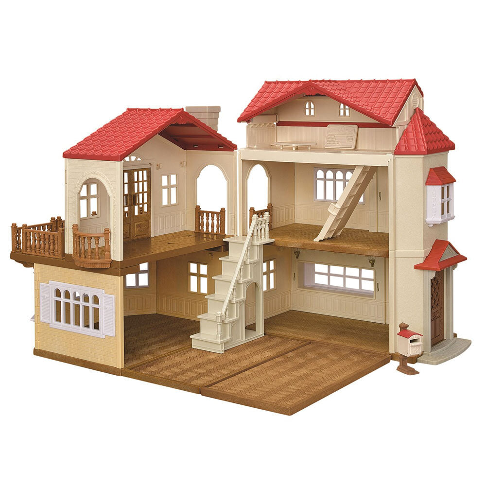 SF5708 Red Roof Country Home With Secret Attic Playroom