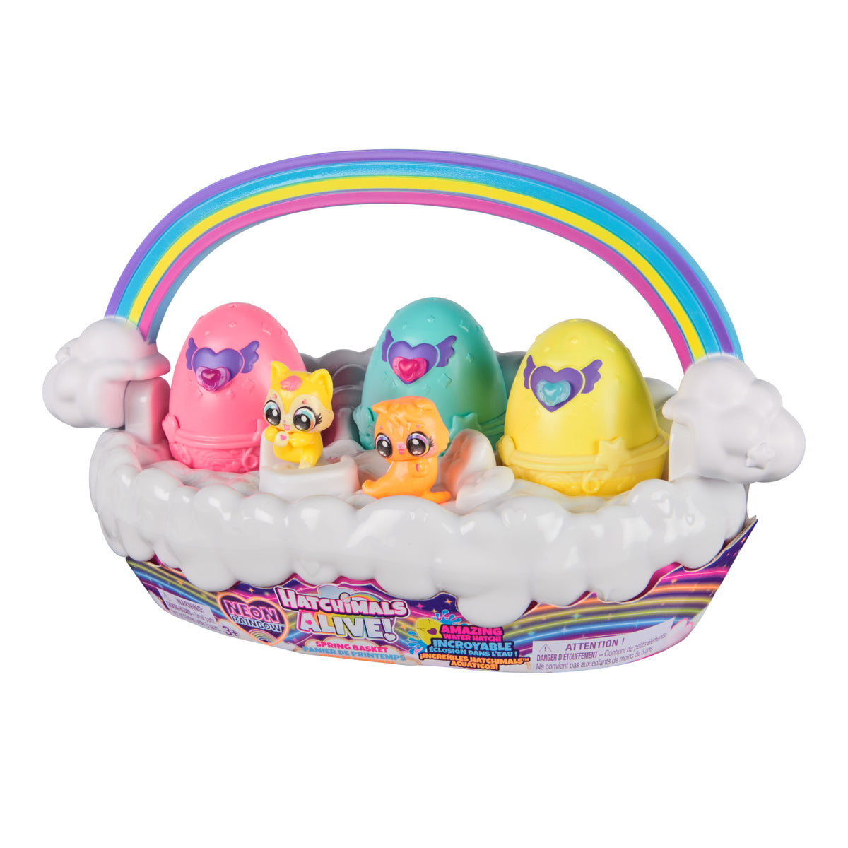 Hatchimals Alive Neon Rainbow Spring Basket