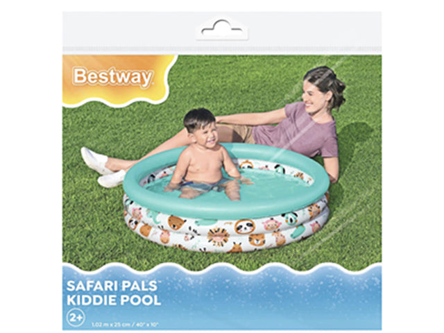 Bestway 3 Ring Safari Pals Kiddie Pool 1.02m x 25cm