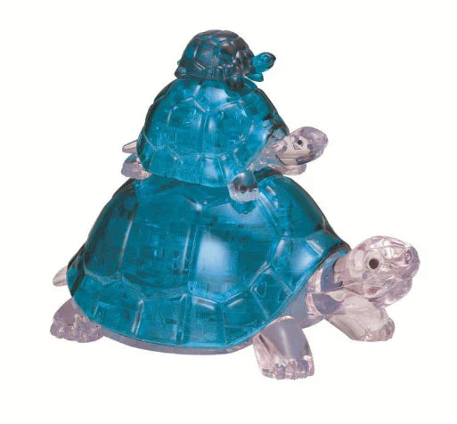 Crystal Puzzle 3D Jigsaw BLUE TURTLES 37 Pieces