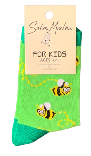 Sole Mate Kids Socks - Bee Green
