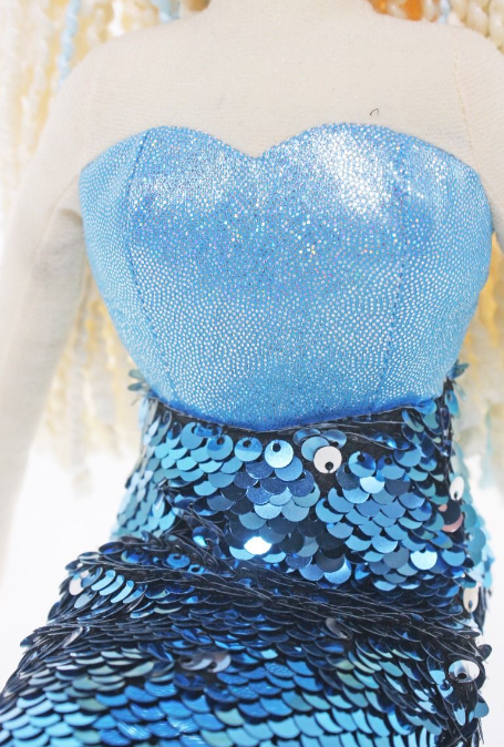 Sequin Mermaid 45cm Blue AQUATA