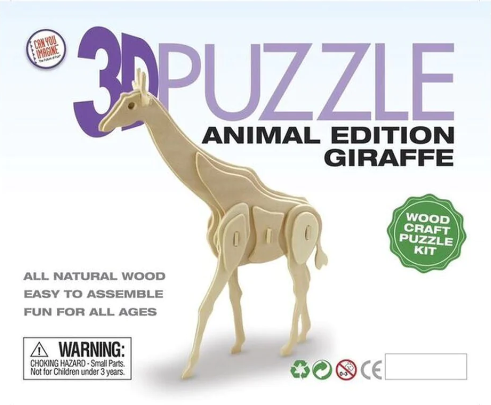 3D Wooden Puzzle Animals asstd Styles