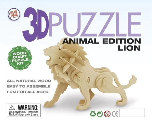 3D Wooden Puzzle Animals asstd Styles