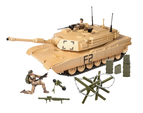 World Peacekeepers 1/18 Tan Combat Tank with Figures