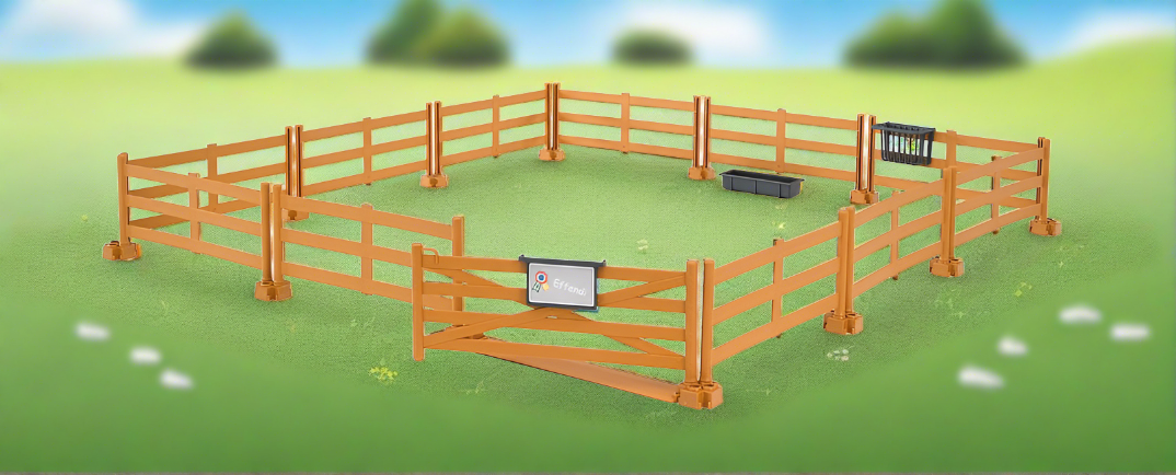 Bruder 62604 Pasture Fence Post &amp; Rail brown