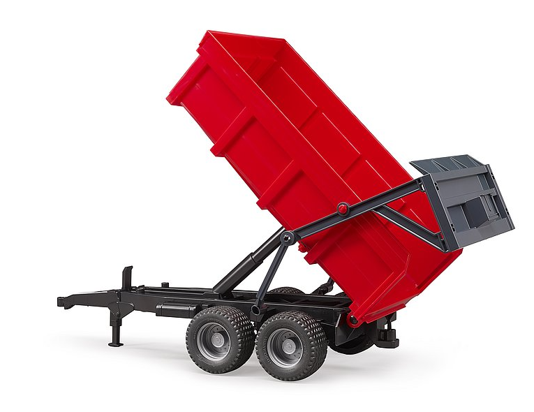 Bruder 02211 1/16 Tipping Trailer Dual Axle with Auto Tailgate Red