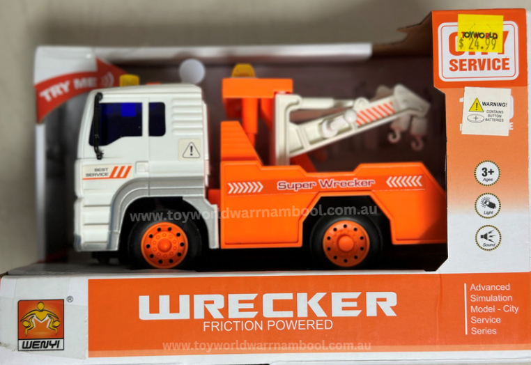 City Service Tow Truck with Lights and Sounds