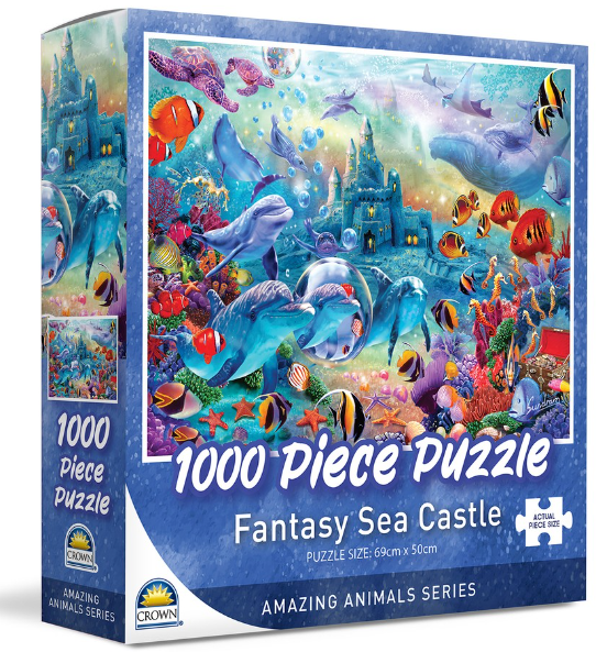 Crown Amazing Animals Series Fantasy Sea Castle 1000pc Puzzle