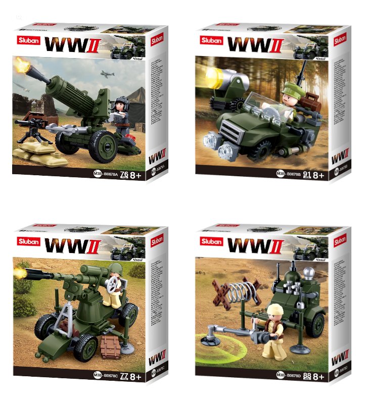 Sluban WW2  4 into 1 Assorted Designs