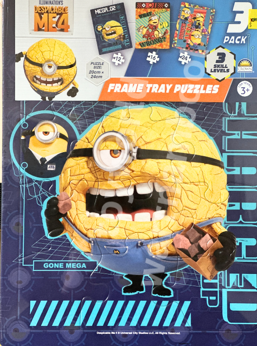 Despicable Me 4 3pk Frame Tray Puzzles